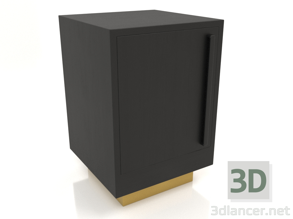 3d model Mesita de noche TM 04 (400x400x600, madera negra) - vista previa