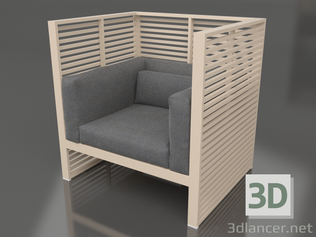 modèle 3D Fauteuil Normando (Sable) - preview