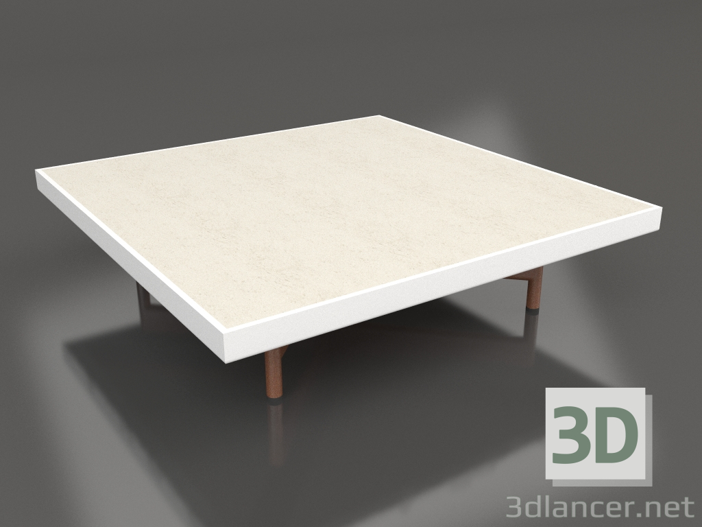 3D modeli Kare orta sehpa (Beyaz, DEKTON Danae) - önizleme