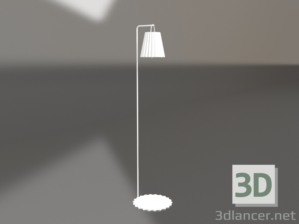 3d model Lámpara de pie (Blanco) - vista previa