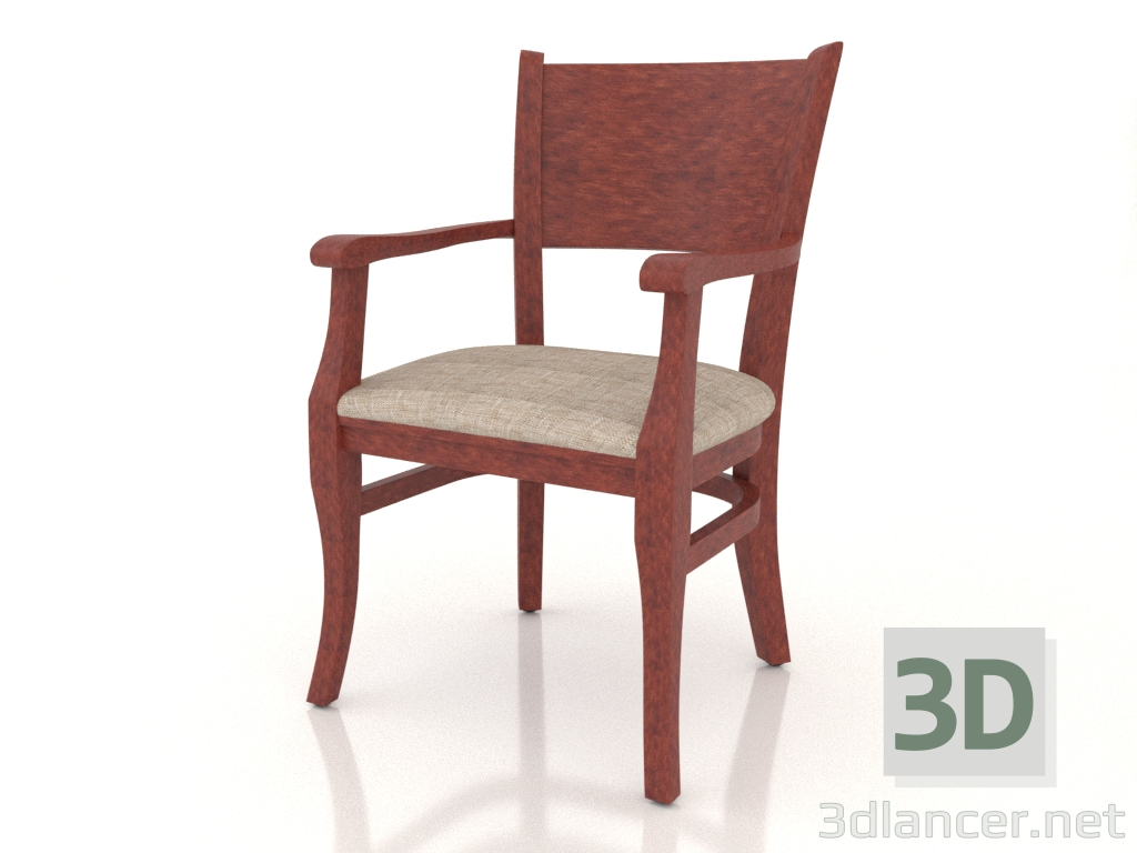 3d model Chair (armchair) Bristol (Cherry) - preview