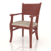 3d model Chair (armchair) Bristol (Cherry) - preview