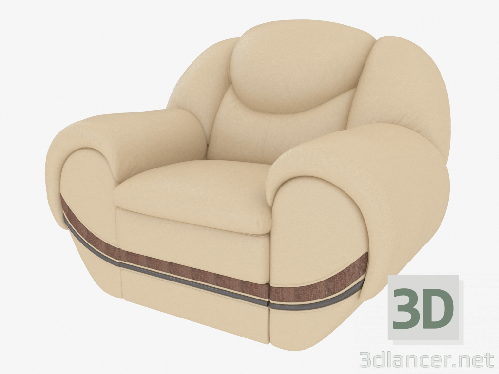 modello 3D Poltrona in pelle - anteprima