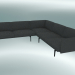 3d model Corner sofa Outline (Hallingdal 166, Black) - preview