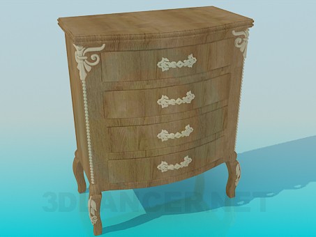 3d model Cabinet with drawers - preview