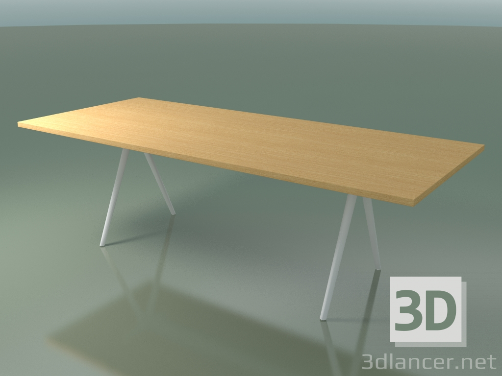 3d модель Стіл прямокутний 5434 (H 74 - 100x240 cm, ніжки 180 °, veneered L22 natural oak, V12) – превью