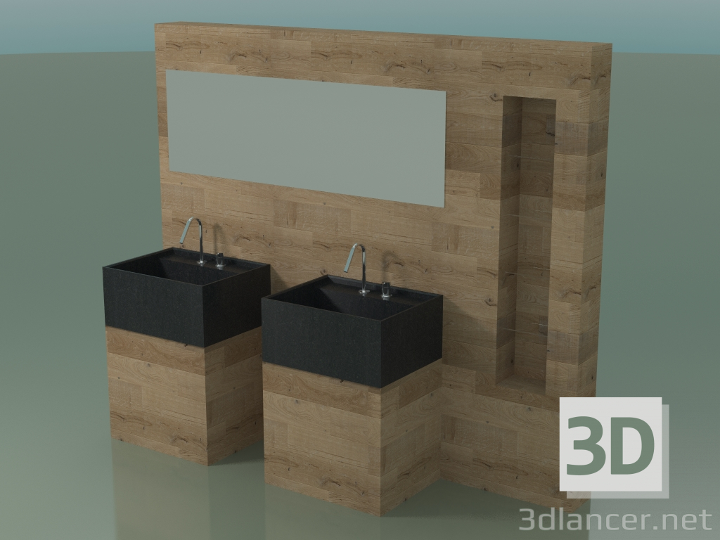 3D Modell Badezimmerdekorsystem (D10) - Vorschau