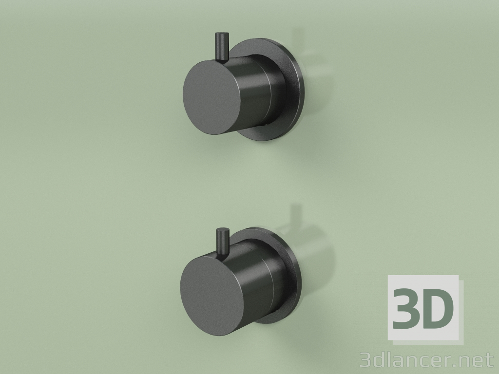 modèle 3D Ensemble mitigeur thermostatique avec 1 vanne d'arrêt (12 48, ON) - preview