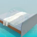 3d model Bed with furnishing - preview