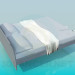 3d model Bed with furnishing - preview