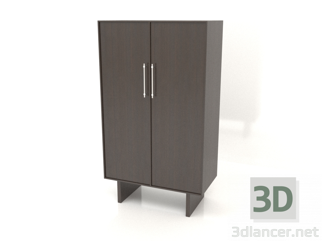 3D modeli Gardırop W 02 (800x400x1400, ahşap kahve) - önizleme