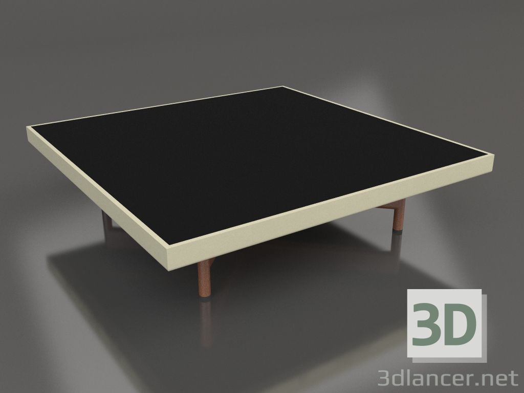 3D Modell Quadratischer Couchtisch (Gold, DEKTON Domoos) - Vorschau