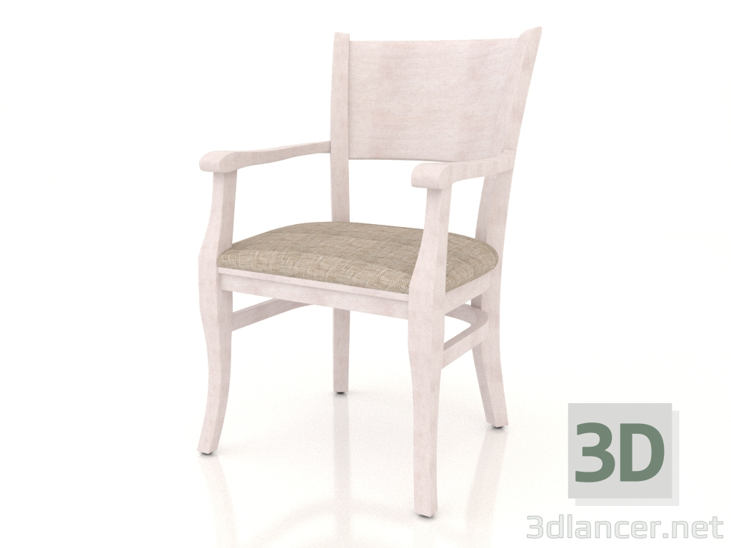 3D modeli Sandalye (koltuk) Bristol (Ağartılmış kayın) - önizleme