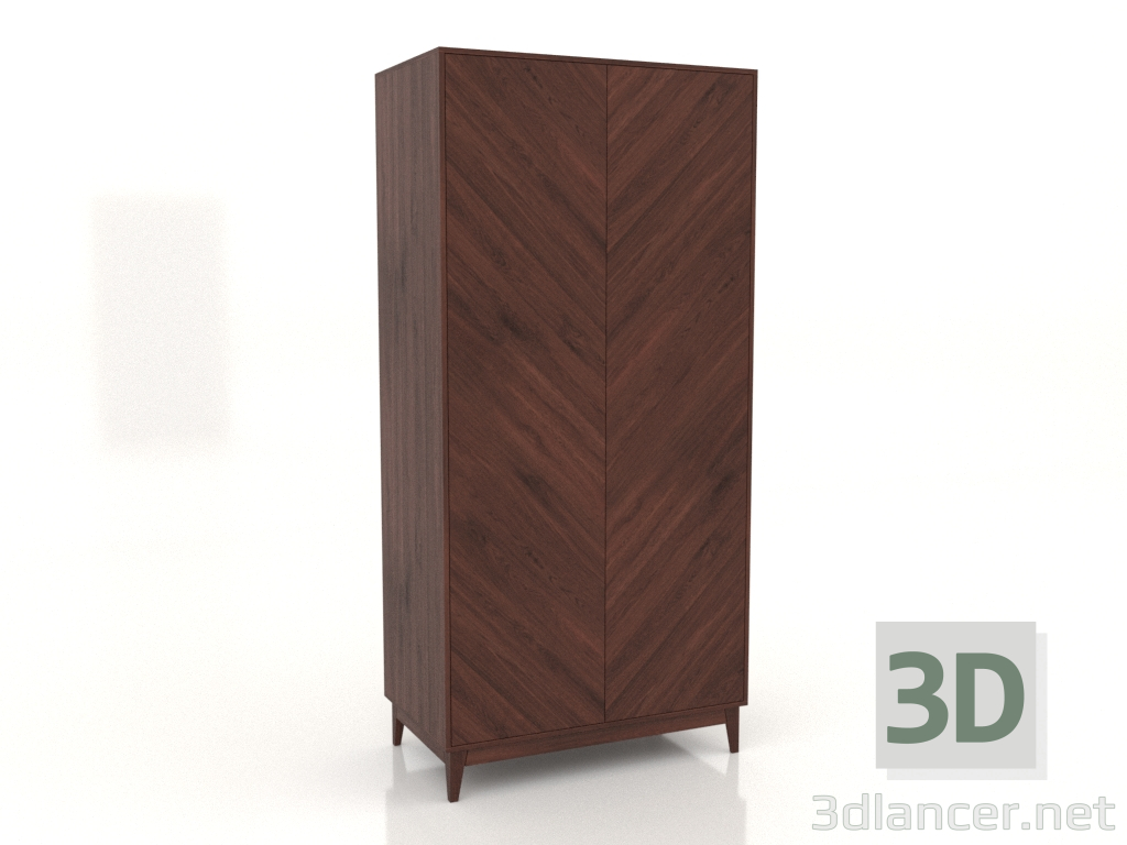 modèle 3D Armoire LEMAR 2 portes 1050x600x2200 mm (chêne tabac) - preview