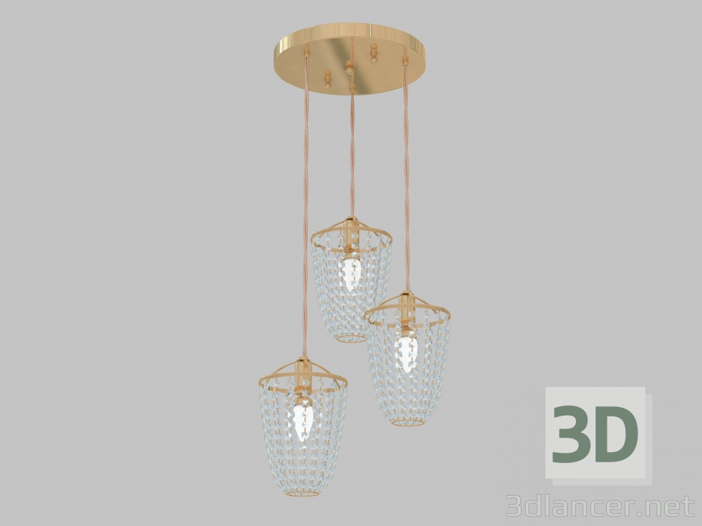 modèle 3D Lustre Caramel (en 1024-3P1) - preview