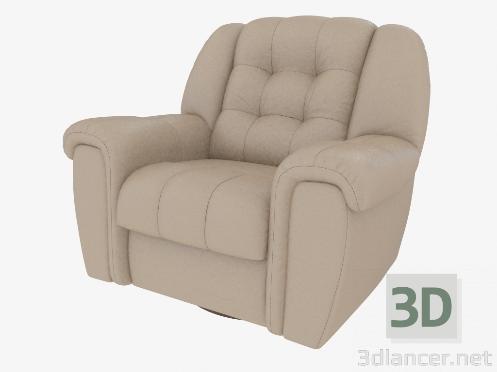 modèle 3D Fauteuil à bascule en cuir - preview