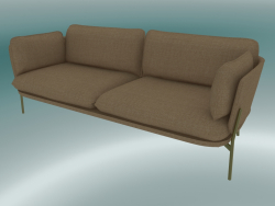 Sofa Sofa (LN3.2, 84x220 H 75cm, jambes bronzées, Hot Madison 495)