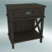 Modelo 3d Mesa-de-cabeceira Cambridge com gaveta e prateleira grande (Dark Oak) - preview