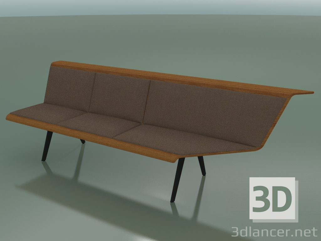 3d model Triple corner module Waiting 4510 (90 ° left, Teak effect) - preview