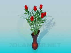 Roses dans un vase