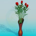 3d model Roses in a vase - preview