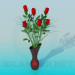 3d model Roses in a vase - preview