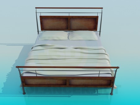 3D Modell Bett - Vorschau