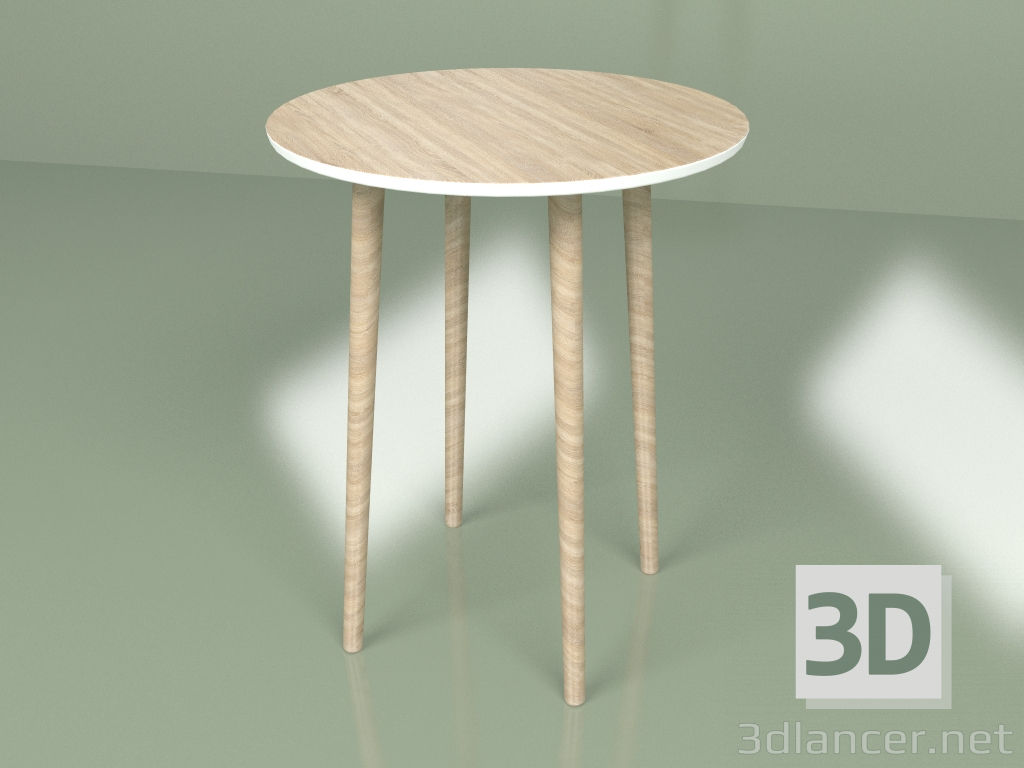 3d model Mesa Sputnik mini chapa (blanco) - vista previa