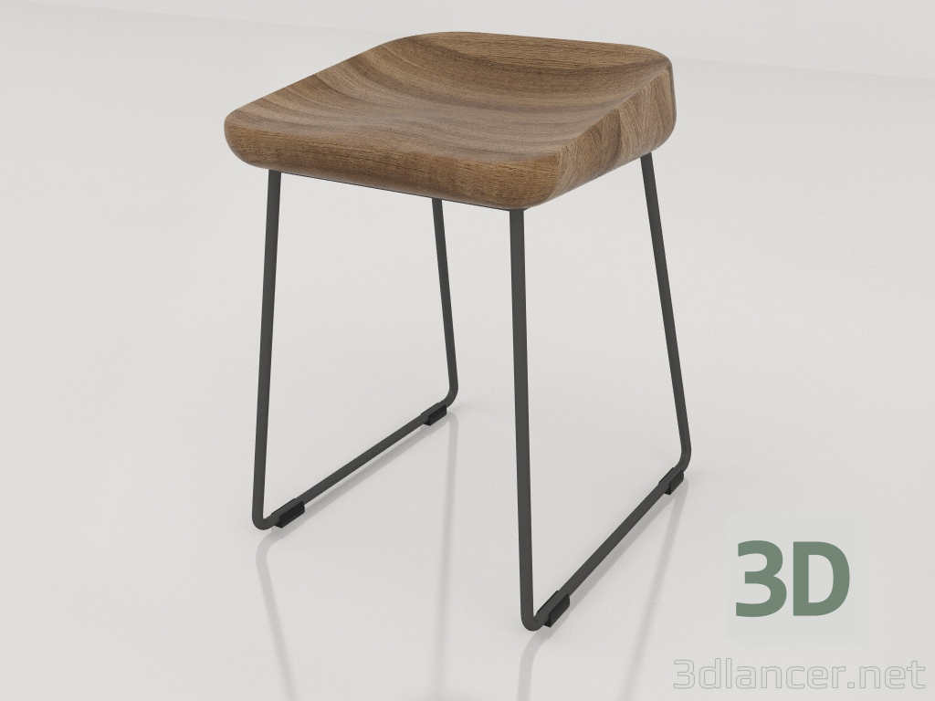 modello 3D Sgabello Onda - anteprima