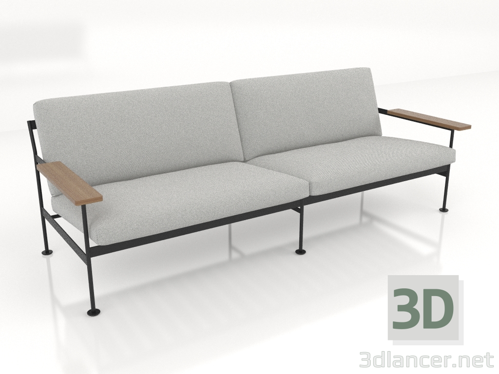 3D Modell 3-Sitzer-Sofa - Vorschau