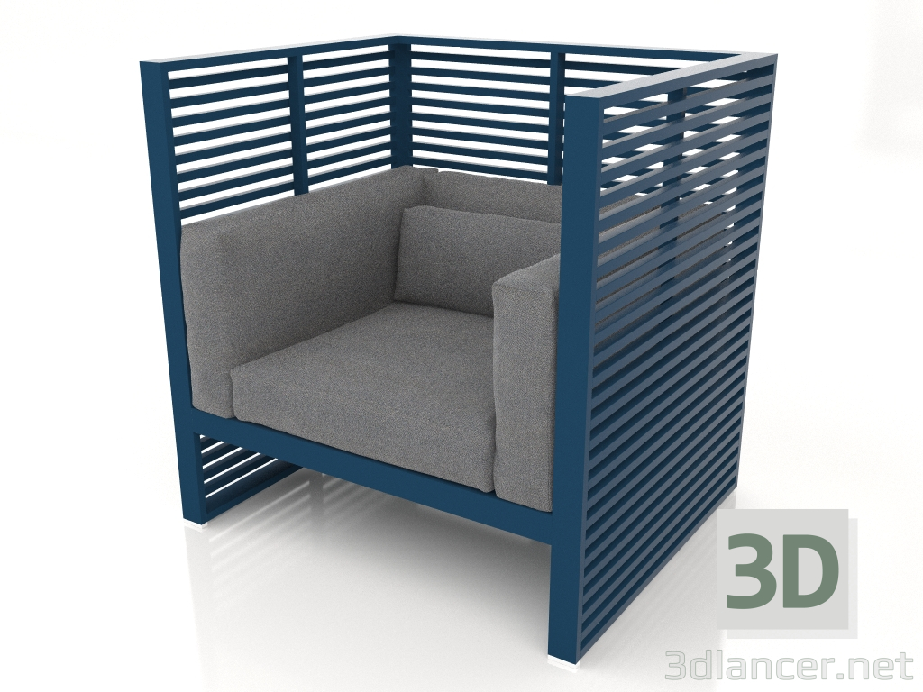 modèle 3D Fauteuil Normando (Gris bleu) - preview