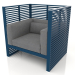 3d model Armchair Normando (Grey blue) - preview