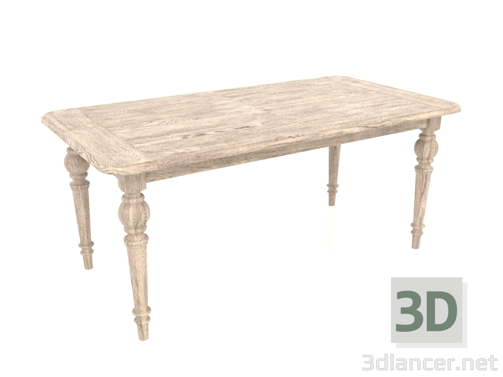 3d model Sliding dining table, folded, 1800 mm (white oak) - preview