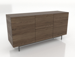 Cassettiera 2 1600 mm (frassino alleggerito noce)