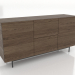 modello 3D Cassettiera 2 1600 mm (frassino alleggerito noce) - anteprima