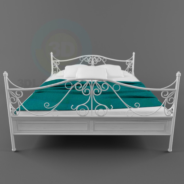 Modelo 3d Cama vintage - preview