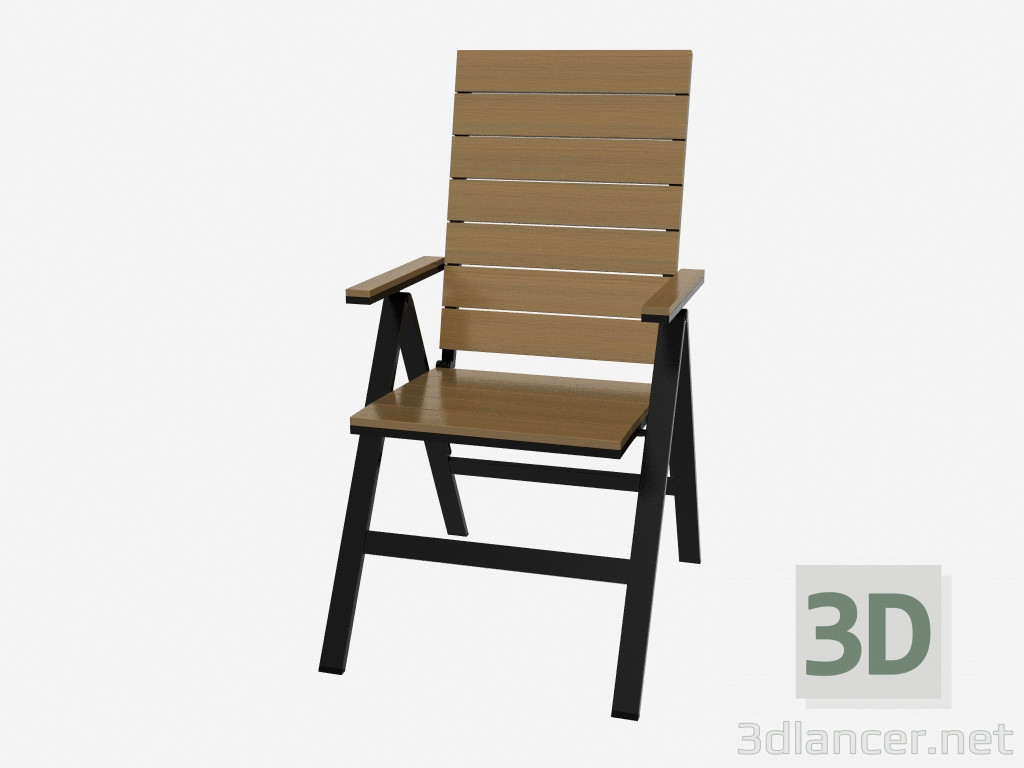 3d model Folding chair (dark) - preview