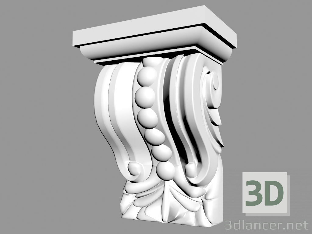 3d model Soporte B822 - vista previa