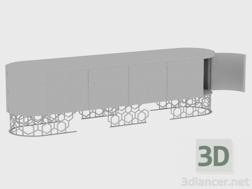 3d модель Шкаф для дневной зоны VICKY LOW CABINET SEQUENCE (260X60XH72) – превью