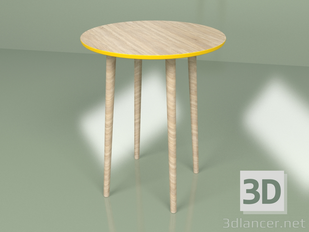 Modelo 3d Mini folheado de mesa Sputnik (amarelo-mostarda) - preview