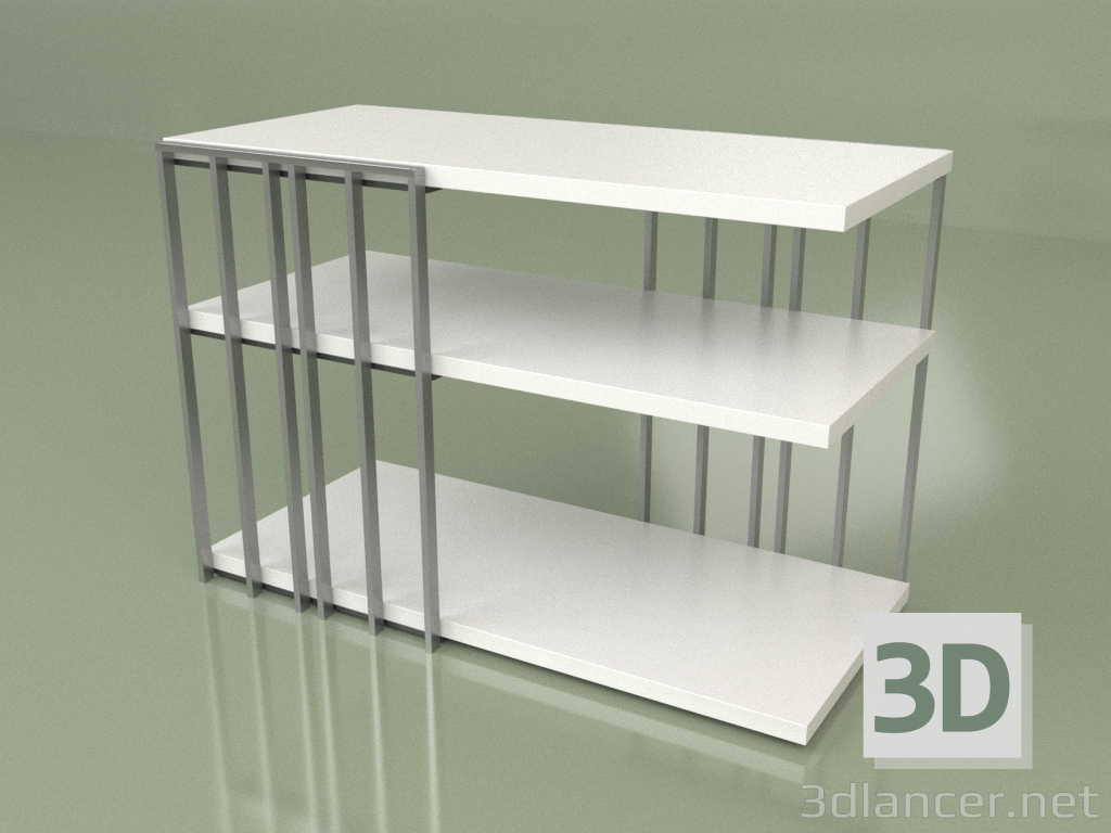 3d model Librería GL 115 (Blanco) - vista previa