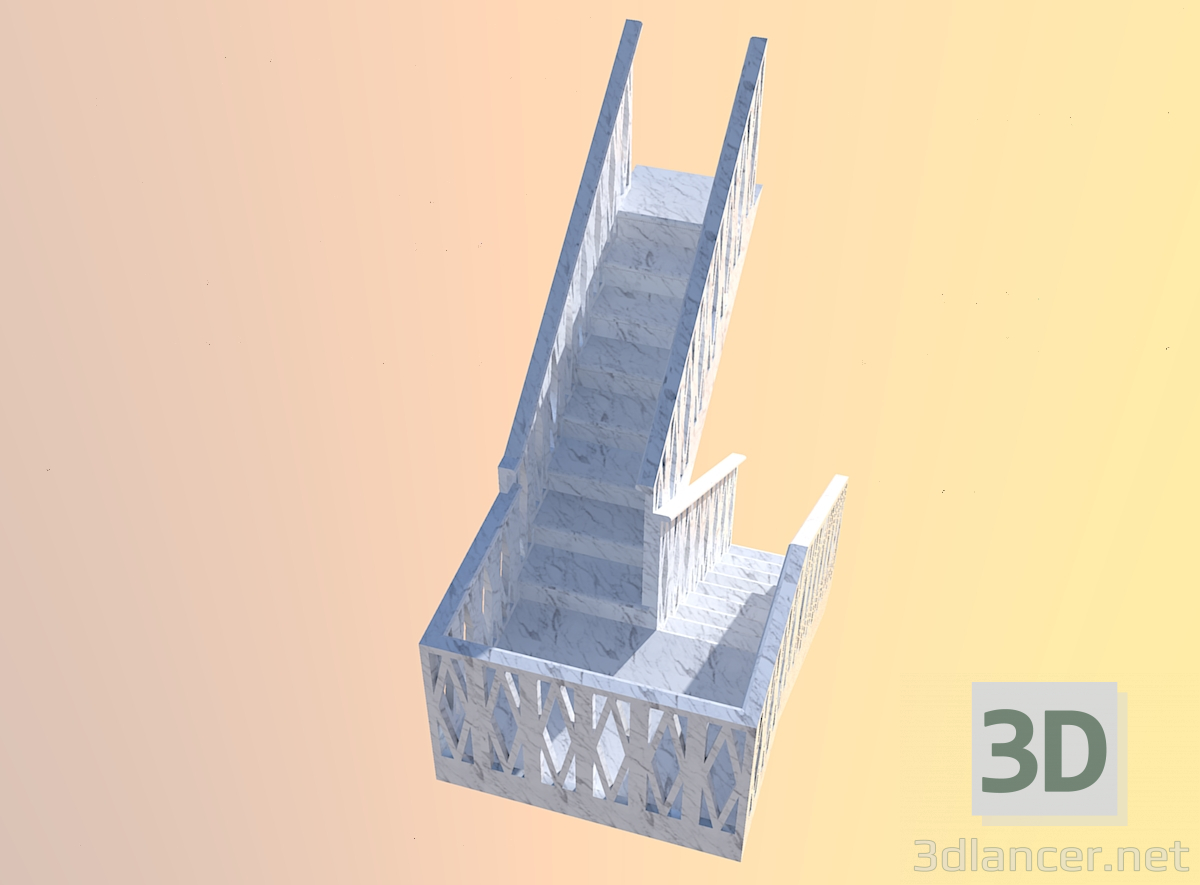 modèle 3D Escaliers - preview