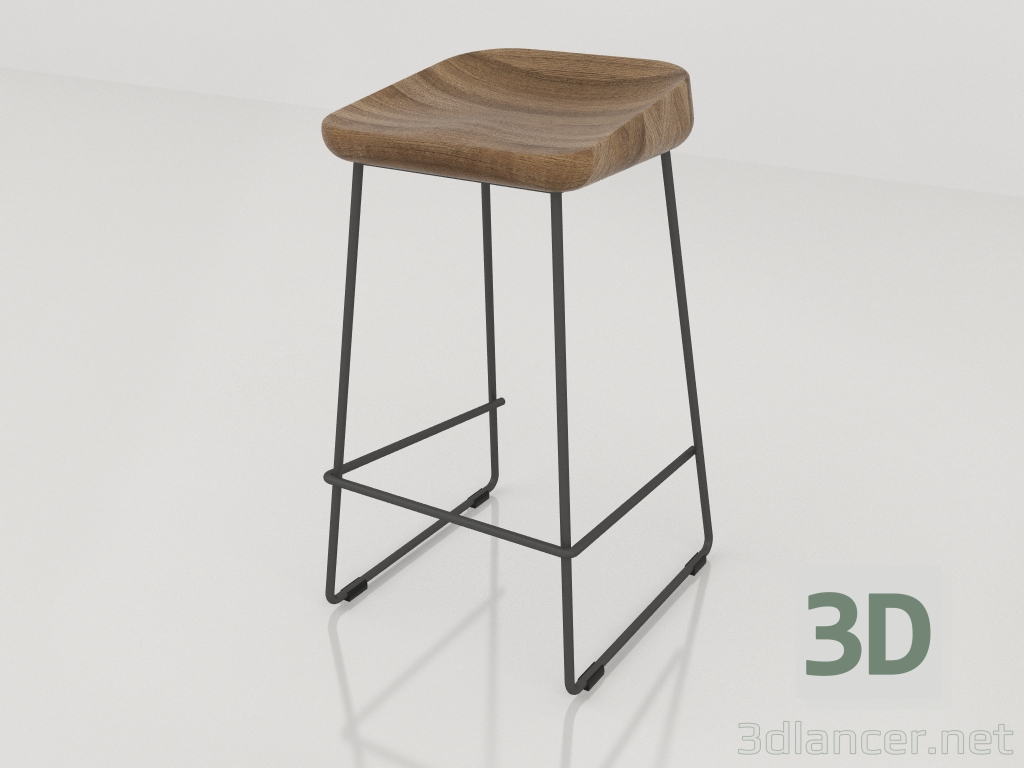 3d model Silla semi-bar Wave counter - vista previa