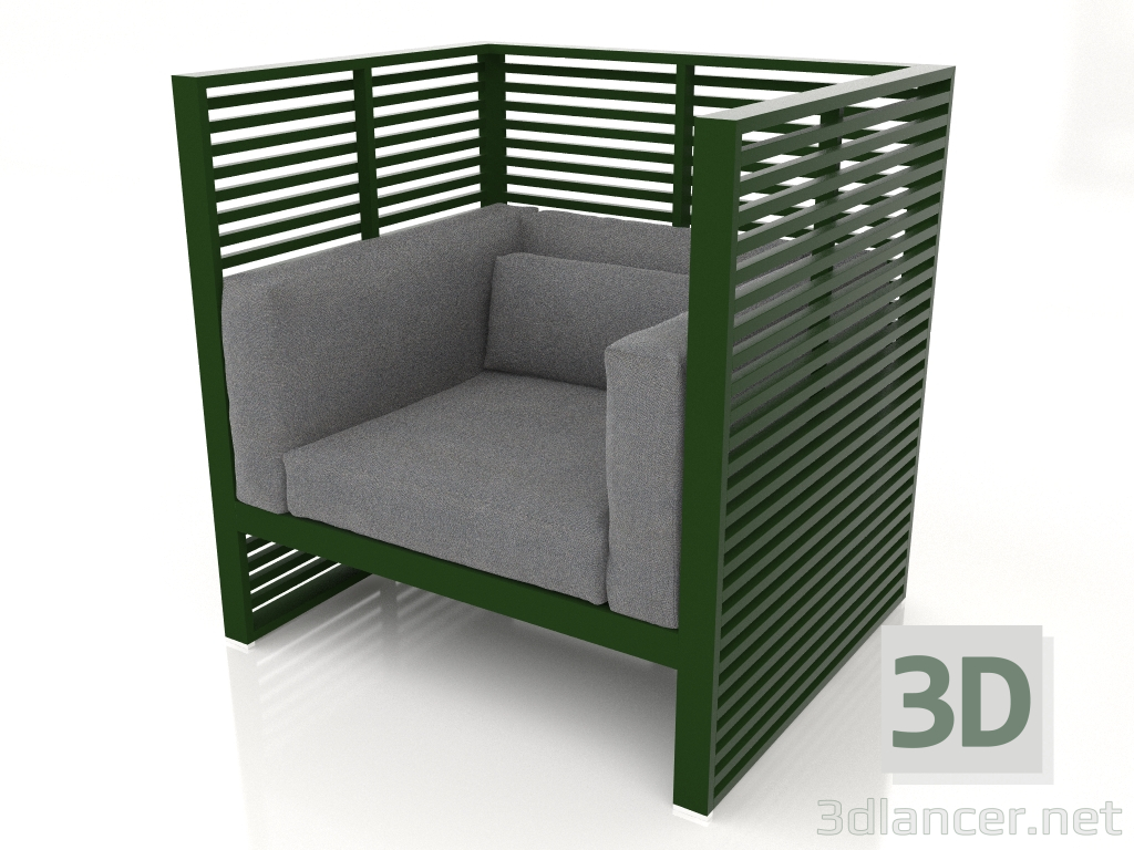 modello 3D Poltrona Normando (Verde bottiglia) - anteprima