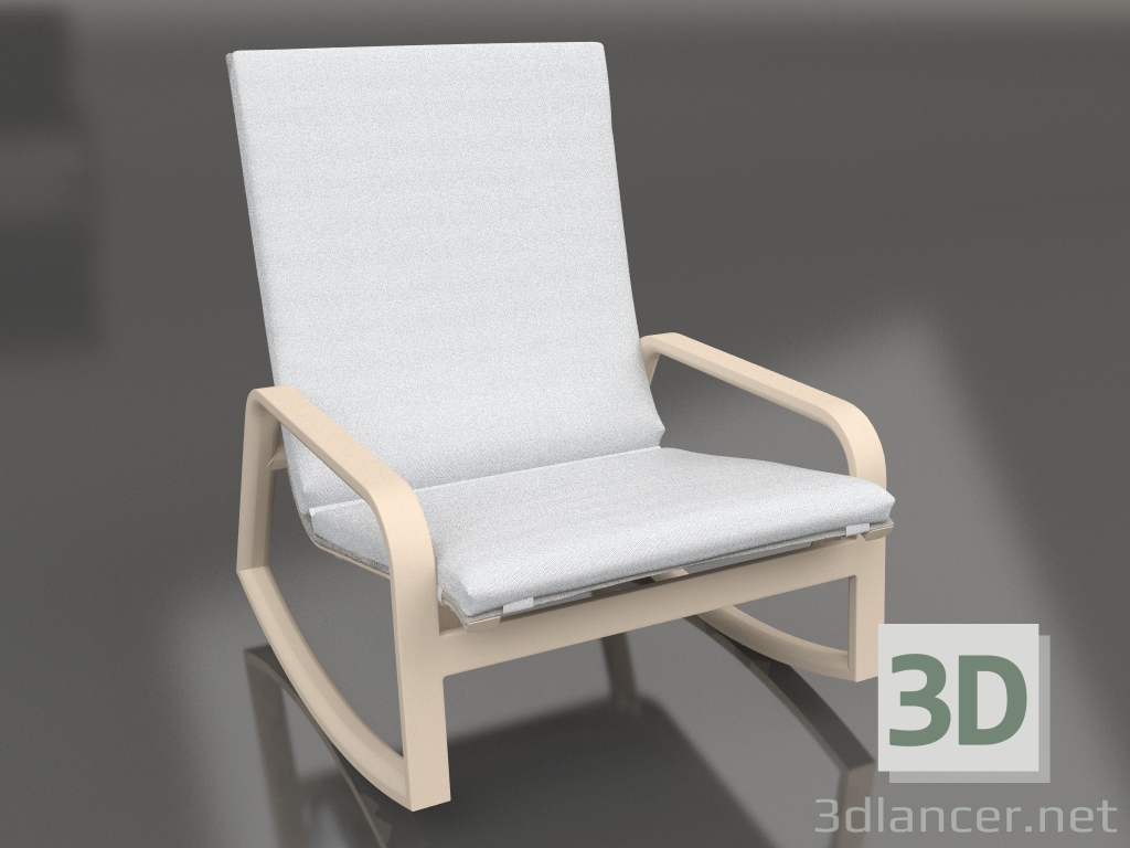 modèle 3D Chaise à bascule (Sable) - preview