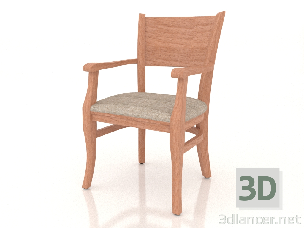 Modelo 3d Cadeira (poltrona) Bristol (faia natural) - preview