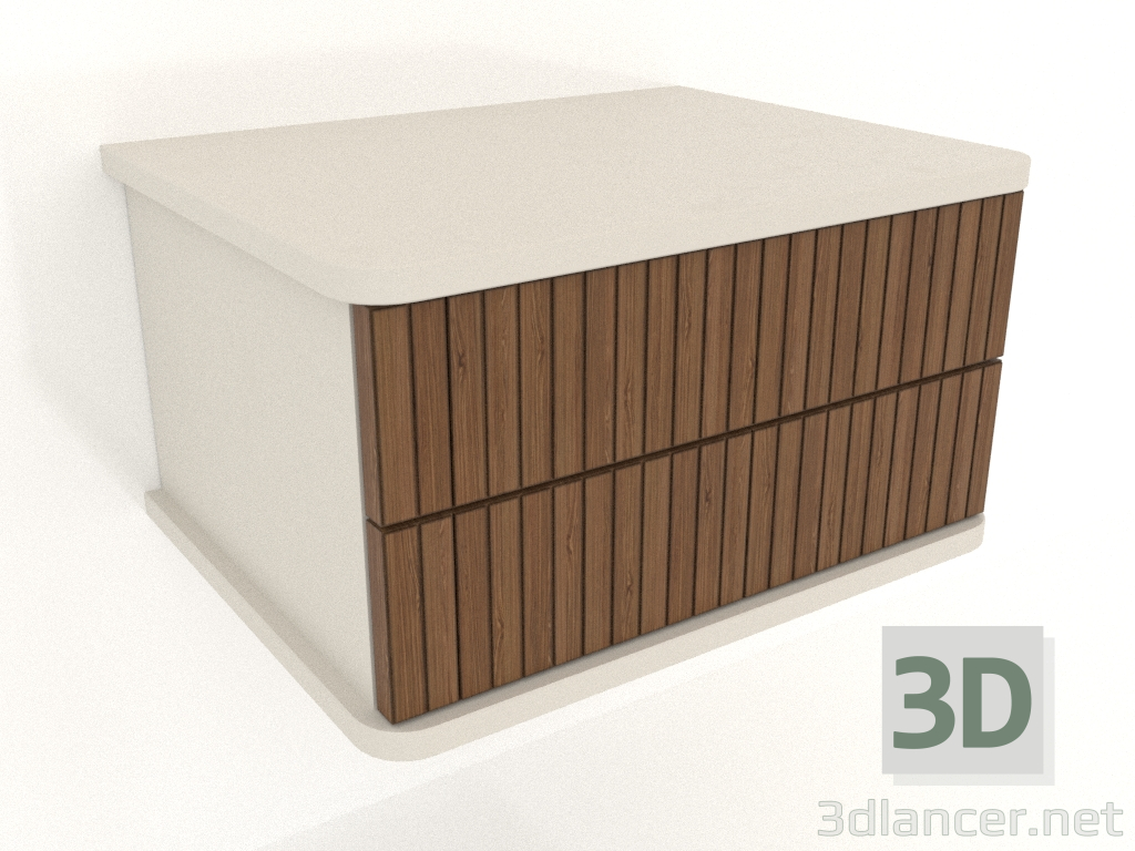 3d model FLY DUO hanging bedside table 450 mm (light walnut) - preview