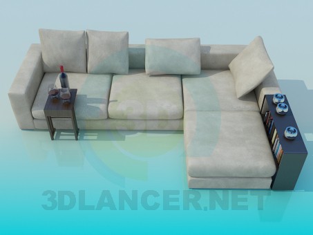 3d model Sofá - vista previa