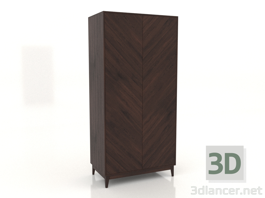 3d модель Шкаф LEMAR 2 двери 1050х600х2200 мм (дуб венге) – превью 3d модель Шкаф LEMAR 2 двери 1050х600х2200 мм (дуб венге) – превью