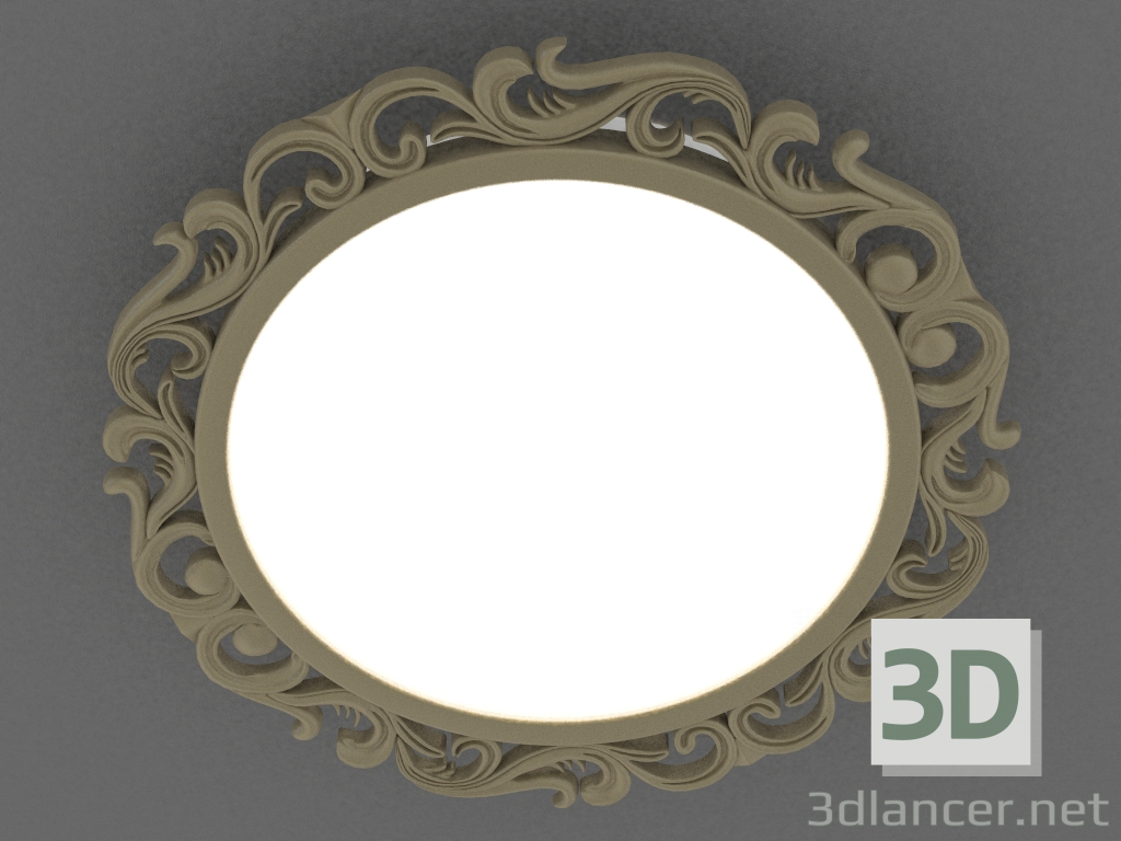 modello 3D pannello LED (DL18153 3000-Light in bronzo R) - anteprima